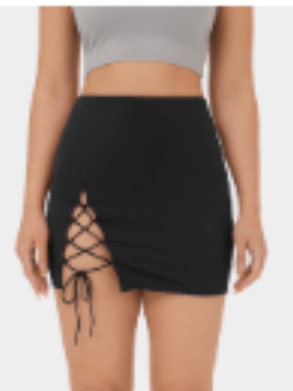 NWT Halara Lace-Up Mini Skirt